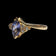 14K Yellow Gold Diamond Tanzanite & Diamond Ring Size 7 1/4
