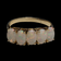14K Yellow Gold Natural Opal 5 Stone Band Ring Size 6 1/4