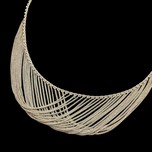 Sterling Silver Art Deco Drape Chain Necklace - Flapper Style Bib / Collar