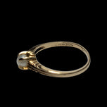 Art Deco 10K Yellow Gold Claw Set Pearl Ring Size 5.5 A&A Jewellers Toronto
