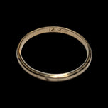 Art Deco 14K Gold Beveled / Starburst Simple Band Size 7
