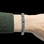 Mexican Sterling Silver Cuban Link Chain Bracelet 6.35mm x 8"