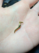 14K Yellow Gold Italian Cornicello Charm / Pendant