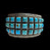 Verdy Jake Native American Navajo Natural Turquoise Mosaic Sterling Silver Cuff