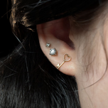 10K Yellow Gold Key Stud Earrings