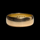Antique Victorian Era 22K Yellow Gold Wide Donut Band Chester England 1886 Size 8