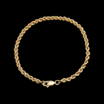 10K Yellow Gold Rope Chain Bracelet
