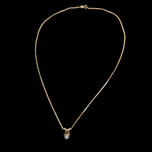 X O Natural Diamond 10K Yellow Gold Pendant Necklace