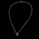 X O Natural Diamond 10K Yellow Gold Pendant Necklace