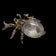 Vintage 1940's Trifari "Jelly Belly" ALFRED PHILIPPE Vermeil Sterling Silver Lucite Spider Clip / Pin / Brooch