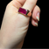 Large 10K Yellow Gold & Synthetic Ruby Rectangular Signet Ring Size 10.5