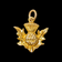 9K Yellow Gold Thistle of Scotland Charm Pendant