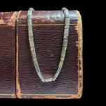 Heavy Sterling Silver Panel Link Necklace 17"