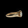 10K Yellow Gold Three Opal Row Ring Size 7