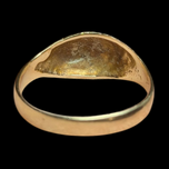 10K Yellow Gold Domed / Scalloped / Etched Ring Size 6 3/4