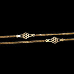14K Yellow Gold Balestra Italy Station Chain Necklace 16"