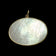 18K Yellow Gold Etched Mother of Pearl Japanese / Asian Landscape Scene Pendant