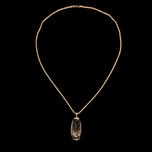 10K Rose Gold Smoky Quartz Pendant Necklace