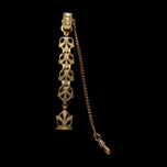 Antique Victorian Gold Filled Panel Link Watch Fob Vest Chain / Chatelaine Fob