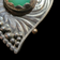 Sterling Silver & Chrysoprase Necklace Leaf Design