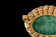 14K Yellow Gold Jadeite Cabochon Earrings