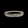 Vintage 18K White Gold & Diamond Row Ring Size 5 1/4
