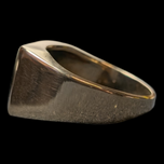 10K Yellow Gold & Black Onyx Unisex Signet Ring Size 7 1/4