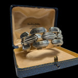 800 Silver Chunky Geometric Link Bracelet