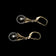 14K Yellow Gold Tahitian Black Pearl & Diamond Drop Hinge Hoop Earrings