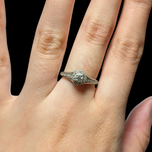 14K White Gold Barry's Diamond Ring Size 5