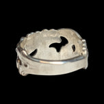 Norwegian .830 Silver Spoon Ring Size 8 Adjustable