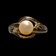 14K Yellow Gold Cultured Pearl & Diamond JWD / Birks Ring Size 6