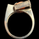 Sterling Silver MCM Modernist Coral Cabochon Ring Size 7