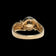 14K Yellow Gold Bezel Set Cultured Pearl & Diamond Ring Size 6