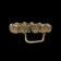 Antique Gold Gilt Brass Filigree & Glass Panel Link Child's Bracelet