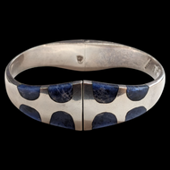 Sterling Silver Mexico Sodalite Clamper Bracelet