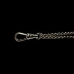 Victorian Silver Plate Albertina Sliding Watch Fob Chain