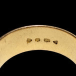 Antique Victorian Era 22K Yellow Gold Wide Donut Band Chester England 1886 Size 8