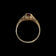 14K Yellow Gold Ornate Setting / Floral Shoulder Round Garnet Ring Size 9 1/4