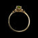 10K Yellow Gold & Natural Diopside Heart Shouldered Ring Size 6