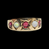 10K Yellow Gold Opal & Red Glass Ring Size 7 3/4