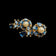 1950's Christian Dior by Mitchel Maer Demi-Parure Faux Sapphire / Pearl Necklace and Earrings Set