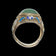 Early Chinese Export Ring Gilt Silver, Enamel and Jade Butterflies