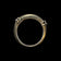 14K Yellow & White Gold Ribbed Diamond Row Band Size 6 3/4