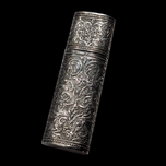 Sterling Silver Box / Case For Pills / Cigarettes Ornate Floral Motif