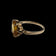 10K Yellow Gold Emerald Cut Synthetic Yellow Sapphire Ring Size 4 3/4