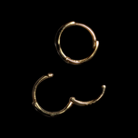 Small / Childs 14K Yellow Gold & Cubic Zirconia Huggy Hoops 9.45mm