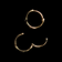 Small / Childs 14K Yellow Gold & Cubic Zirconia Huggy Hoops 9.45mm