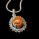 Sterling Silver & Fire Opal Necklace / Pendant
