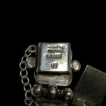 Sterling Silver Mexican Wave and Bead Panel Link Bracelet